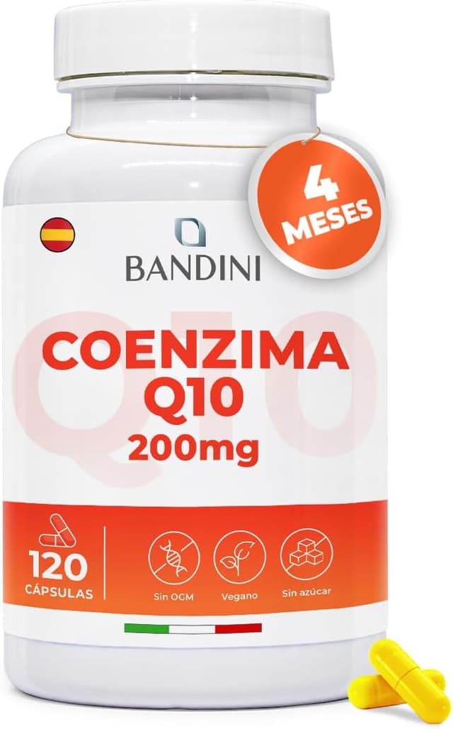 Imagen de Bandini® Coenzima Q10 200mg 🍃 Antioxidante Natural, 120 Cápsulas en OfertitasTOP