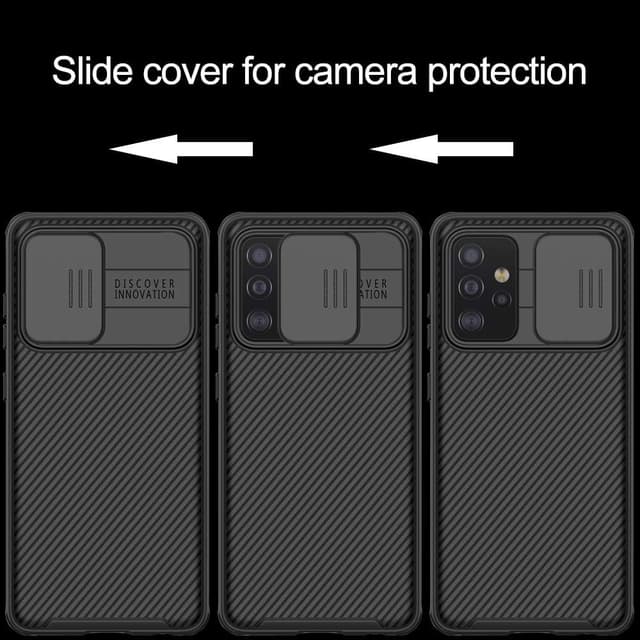 Detalle de XTCASE Coque pour Samsung Galaxy A52 / A52s avec cache objectif coulissant – protection caméra, noir