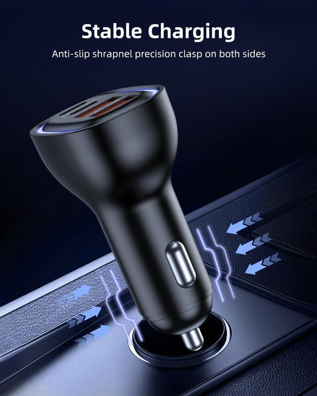 Detalle 2 de Caricatore auto 78W 4 porte USB