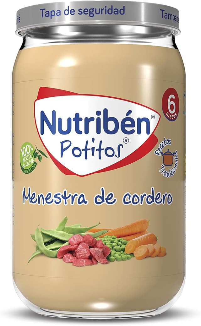 Detalle 2 de Nutribén Potitos Menestra de Cordero 6x235g