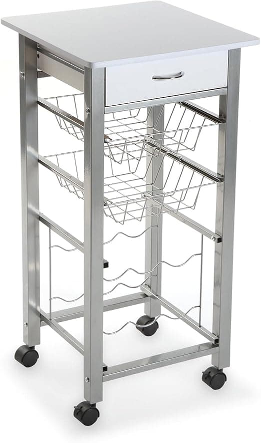 Detalle de Versa Leicester Carro de Cocina Móvil 🍽️ Almacenaje Elegante