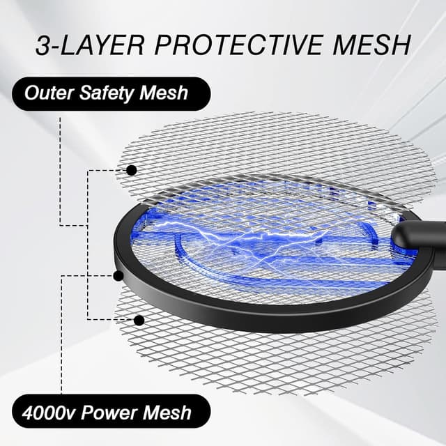 Thumbnail 2 de GooQand 2PCS Raqueta Eléctrica Anti Mosquitos ⚡️ Carga USB