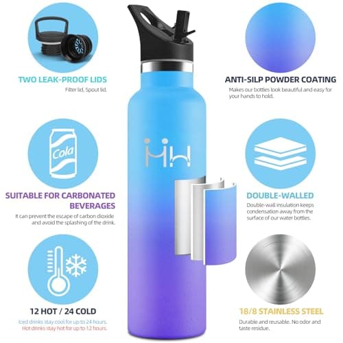 Detalle 2 de Motswedi Botella Térmica 1 L azul cielo ⛲