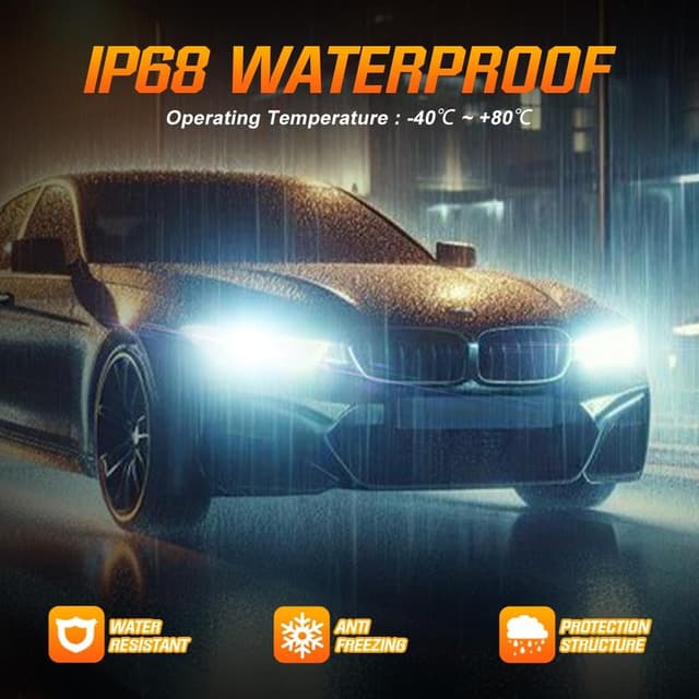 Detalle de NIGHTEYE H4 LED Headlight Bulbs (Pack of 2) – 6500K cool white, 42,000LM and dual-fan cooling