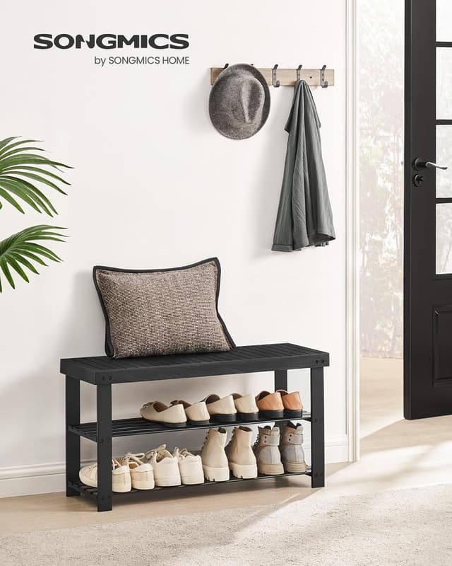 Thumbnail 1 de SONGMICS LBS090B33 Banco de zapatos en bambú