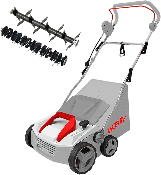 Detalle de IKRA IEVL 1838 scarificateur aérateur électrique 2-en-1, 38 cm et 1800 W