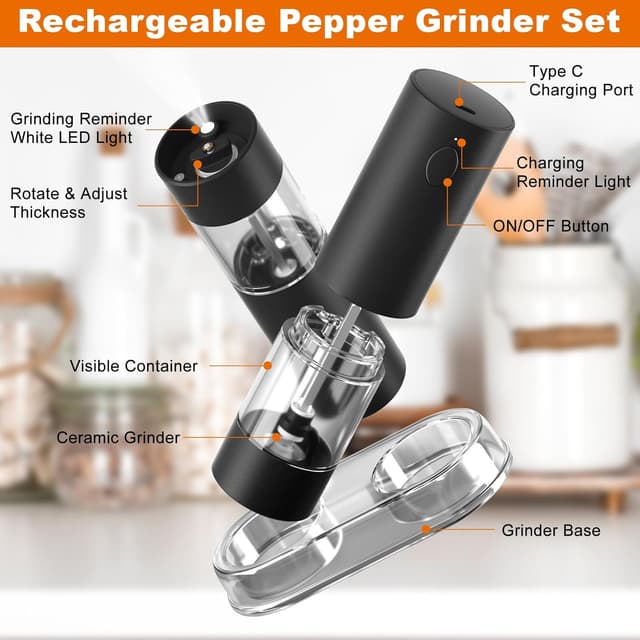 Thumbnail 2 de COKUNST Elektrische Salz und Pfeffermühlen 95 ml 🧂