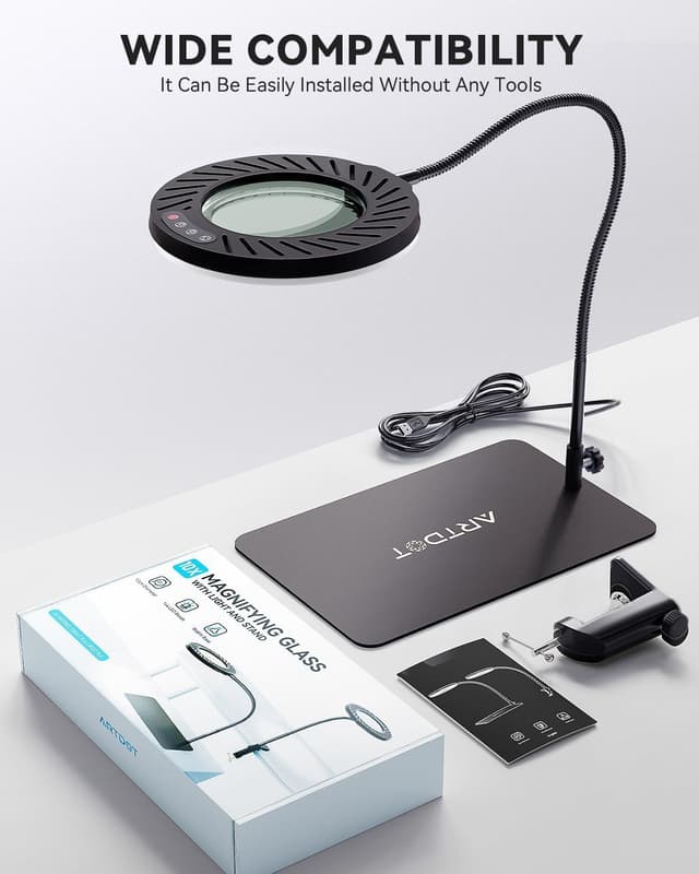 Thumbnail 6 de ARTDOT 10X Magnifying Glass 5‑mode light 🔍