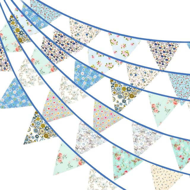 Thumbnail 6 de G2PLUS 12M Floral Fabric Bunting 42 Flags
