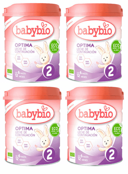 Detalle de Babybio Optima 2 leche de continuación 4x800 gr