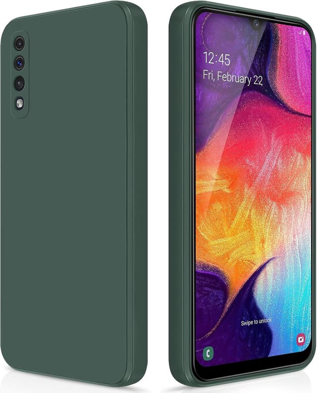 Detalle de GiiYoon Liquid-Silicone Hülle für Samsung Galaxy A50/A30S/A50s – weiches Rundumschutz-Case in grün