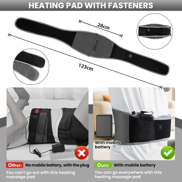 Thumbnail 4 de Arlierss Wärmegürtel 5000 mAh Heizkissen für Rücken