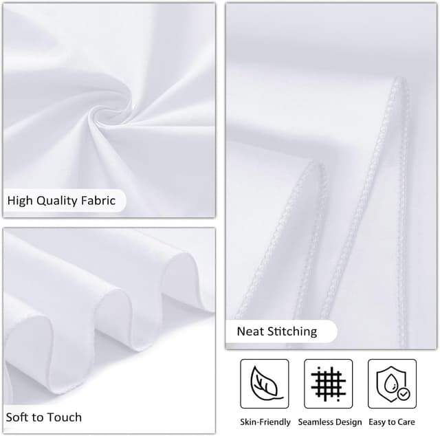 Detalle de 8 Pack White Table Cloth 60 x 126 Inch Rectangular Tablecloths for 8-Foot Tables