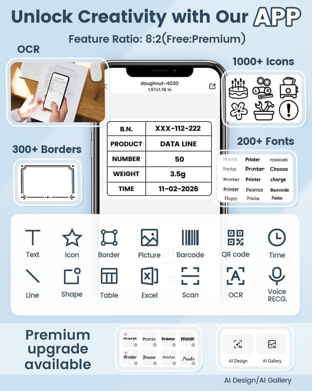 Thumbnail 6 de Phomemo M110 2 Inch Label Maker