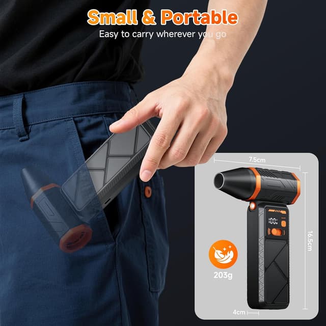 Detalle 2 de Laotiee H28 cordless air duster 130000RPM