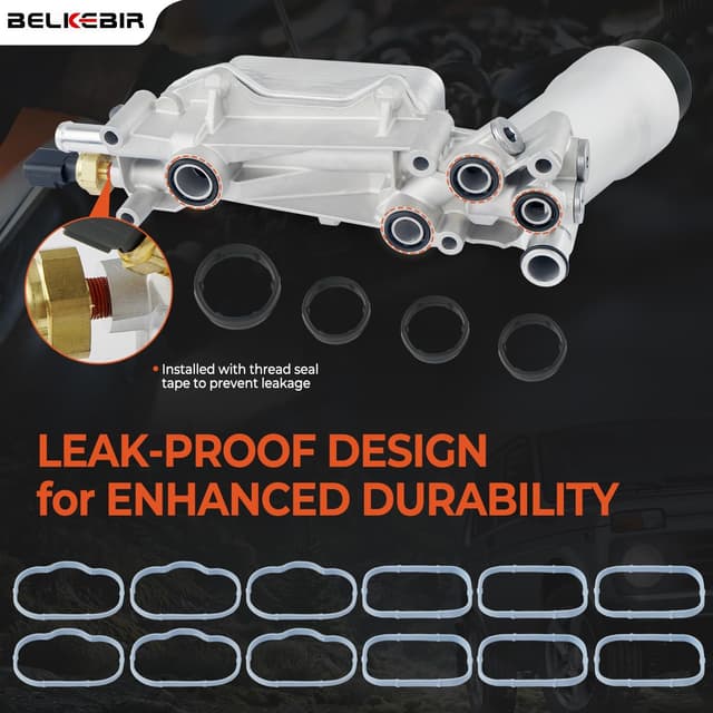 Thumbnail 3 de Aluminum Engine Oil Cooler Filter Housing Replacement (3.6L) for 2011-2016 Dodge/Jeep/Chrysler/Ram