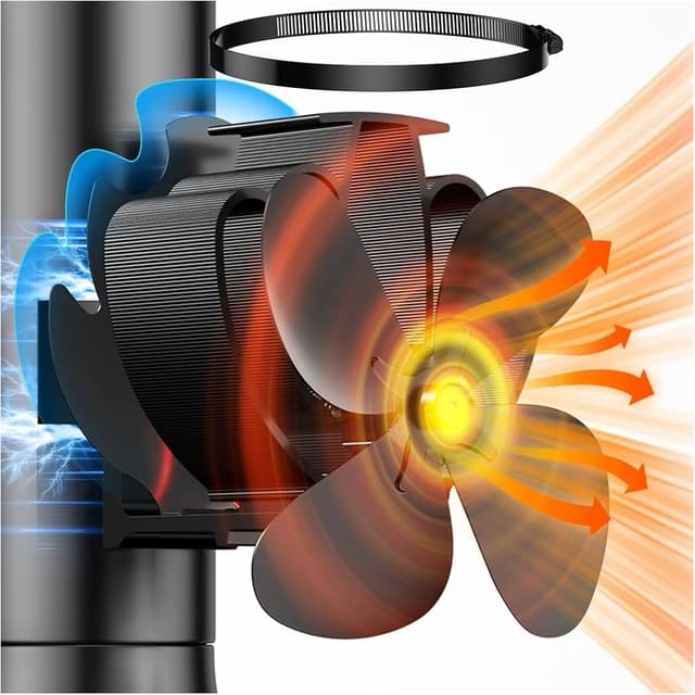 Imagen de Ventilateur poêle à bois magnétique 4 pales en OfertitasTOP