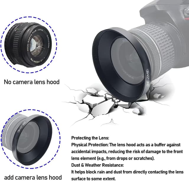 Thumbnail 2 de 72mm Metall-Streulichtblende Weitwinkel