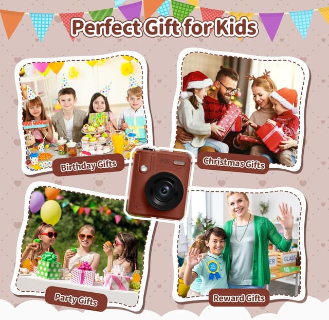 Thumbnail 6 de Gofunly Sofortbildkamera Kinder mit 1080P, 32 GB Karte & Sofortdruck-Papier (3–12 Jahre)