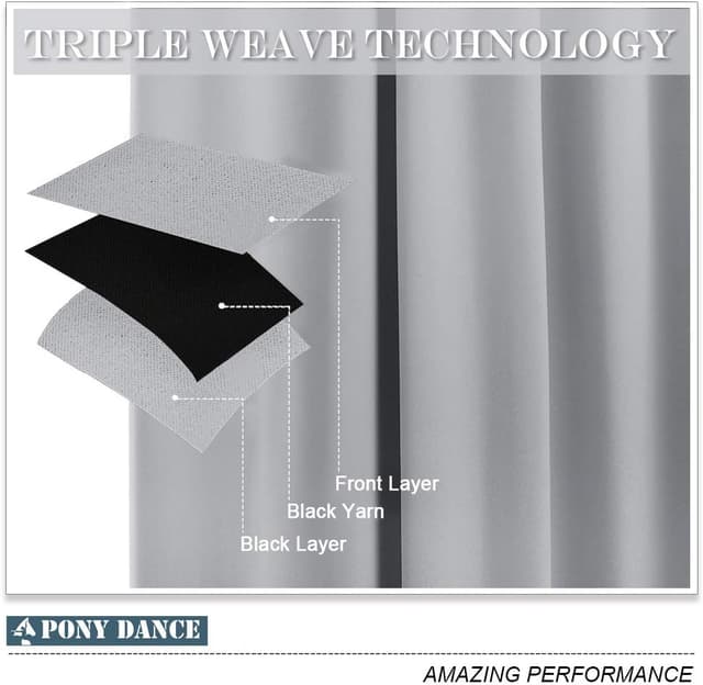 Thumbnail 4 de PONY DANCE Blackout Thermal Curtains W90 x L84