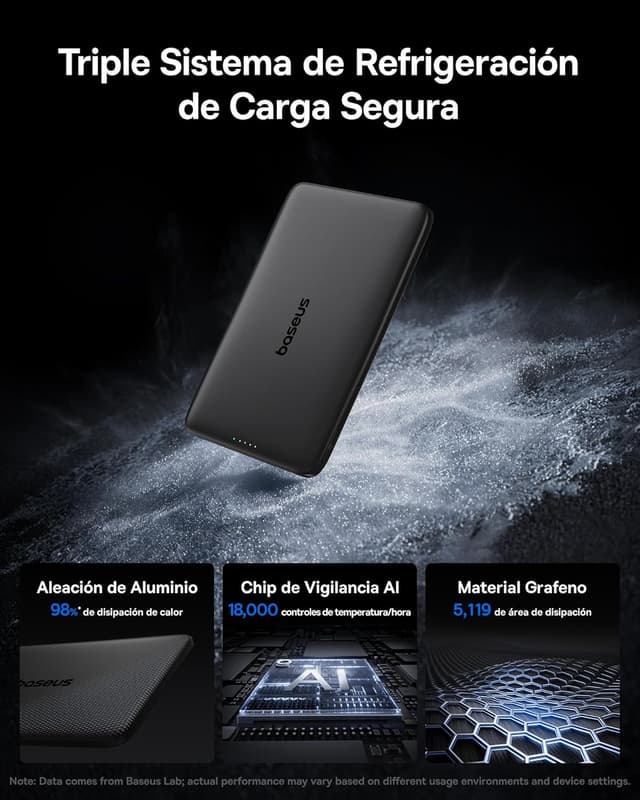 Detalle 2 de Baseus Picogo AM41 Power Bank ⚡ 5000mAh, MagSafe, PD 20W, Portable
