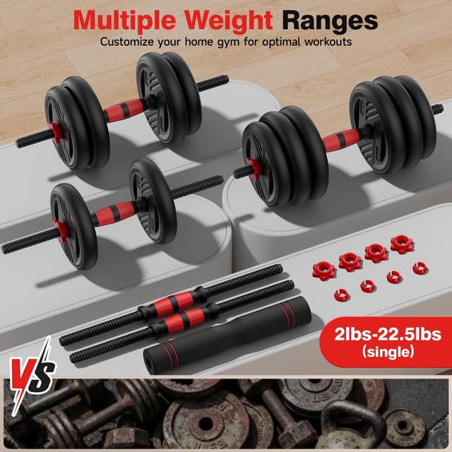 Thumbnail 2 de Cvonte Adjustable Dumbbell Set 90 lbs ๐