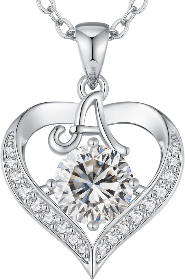 Thumbnail 6 de LOUISA SECRET Damen-Halskette mit Herzbuchstaben-Anhänger (A–Z, 18K vergoldet)