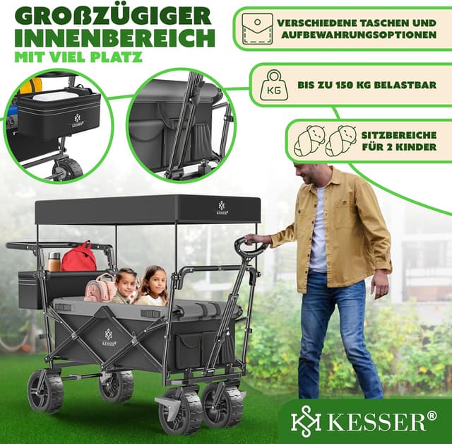 Detalle 2 de KESSER GT9000 Bollerwagen faltbar 150kg