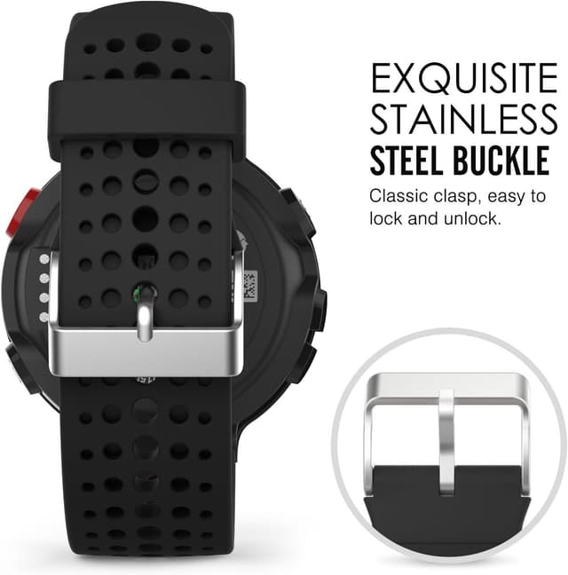 Detalle de MoKo silicone replacement watch strap for Garmin Forerunner 235 series and Approach S20