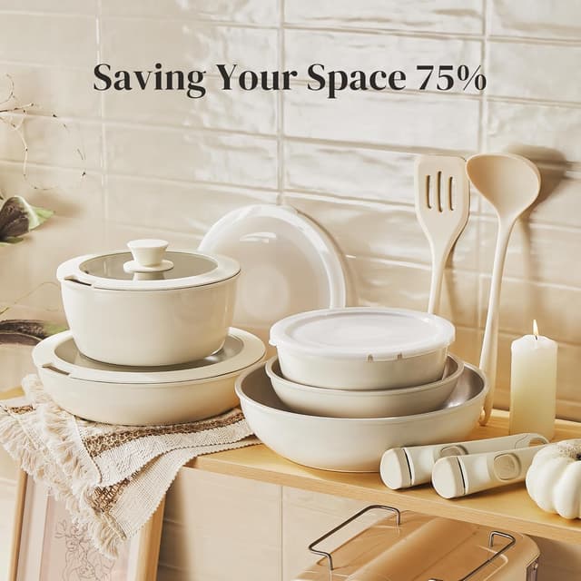 Thumbnail 5 de Redchef 16pcs Ceramic Pots and Pans Set