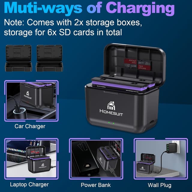 Detalle 2 de Homesuit Insta 360 X5 battery 2850mAh kit