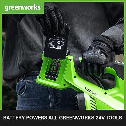 Detalle 2 de Greenworks G24B2 & G24UCC: Cargador y Batería 24V ⚡