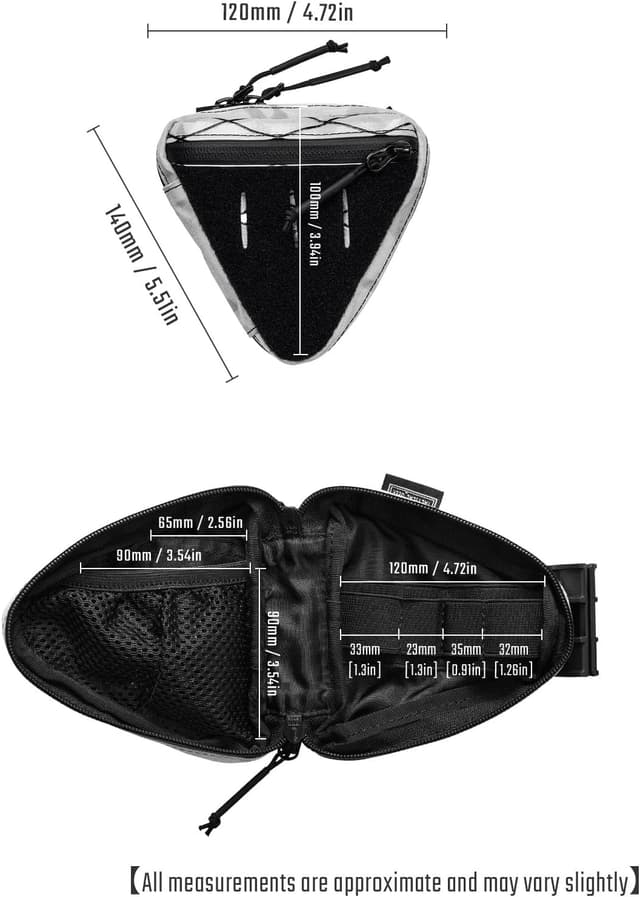 Detalle de TACTICAL_GEEK Storage A8 Mini EDC Tasche – kompakte Organisations- und Utility-Reißverschlusstasche mit Riemen