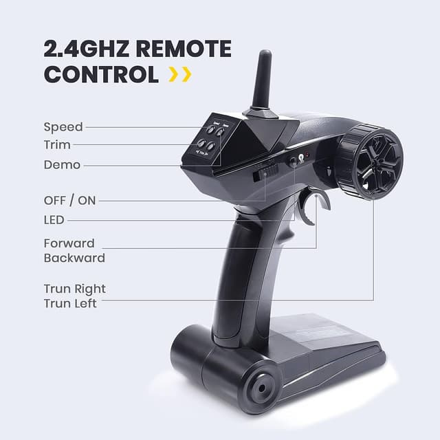 Thumbnail 6 de DEERC RC Boot mit LED Licht 20 MPH