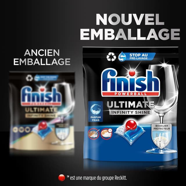 Detalle 2 de Finish Ultimate Infinity Shine pastilles lave-vaisselle 160 capsules