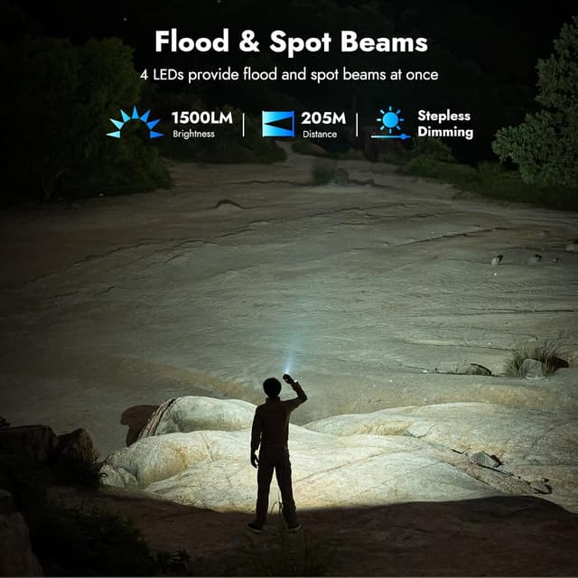 Detalle 2 de WUBEN X4 Mini LED torch 1500 lumens