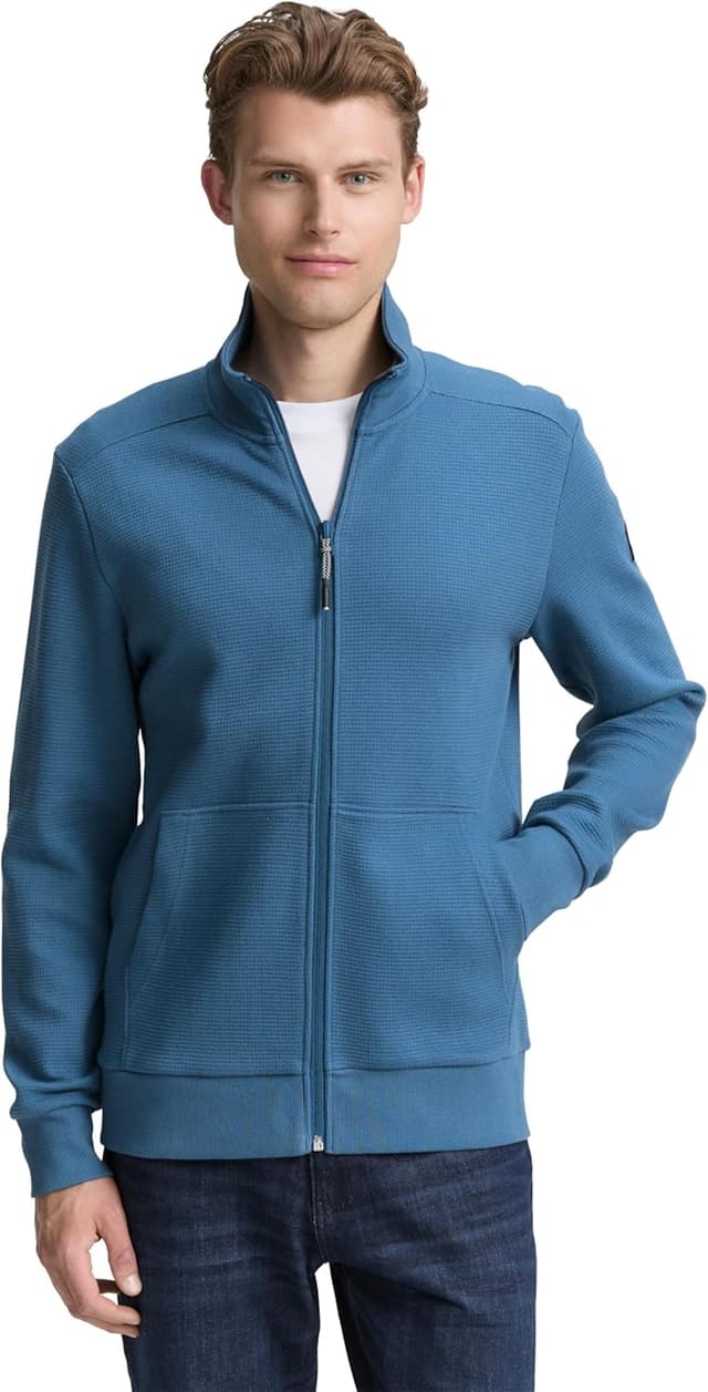 Detalle de Tom Tailor 1047829 Sweatjacke mit Struktur