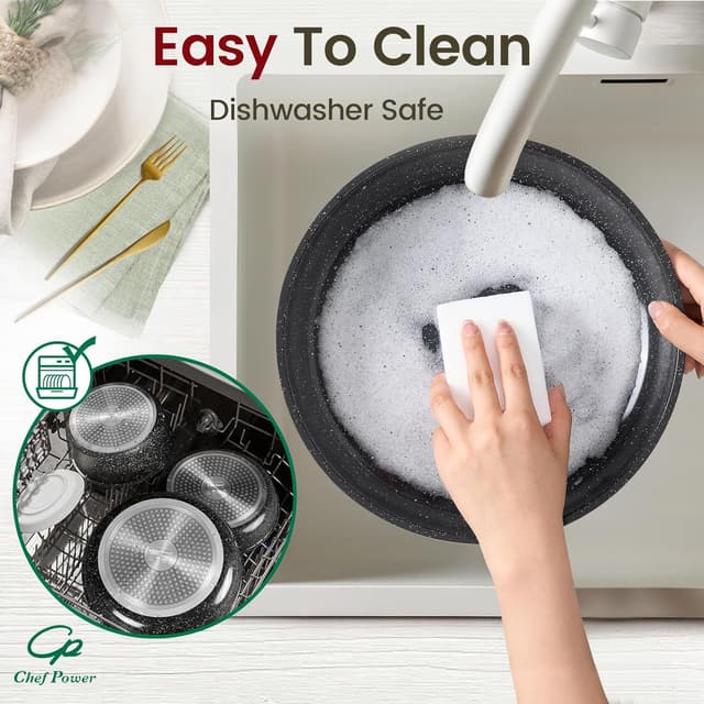 Thumbnail 4 de Chef Power Ceramic Nonstick 19-Piece Cookware Set