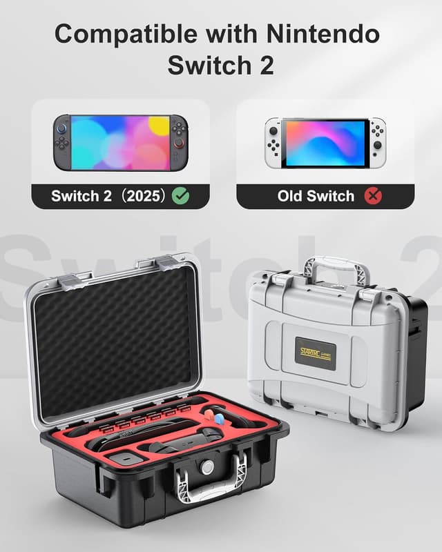Detalle de Hartschalen Tasche für Nintendo Switch 2 IP67 🌊