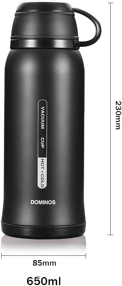 Detalle de YJH Y·J&H 650ml Blue Double Walled Vacuum Insulated Bottle with Cup (BPA-free)