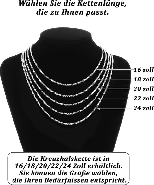 Detalle 2 de Aretas Kreuz Halskette 18 Zoll