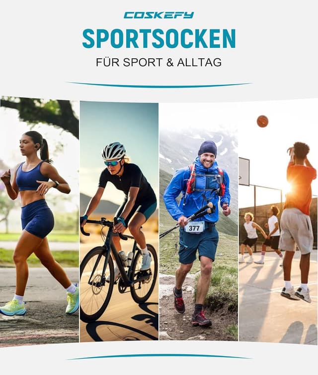 Thumbnail 6 de coskefy Quarter Sneaker Socken 6 Paar