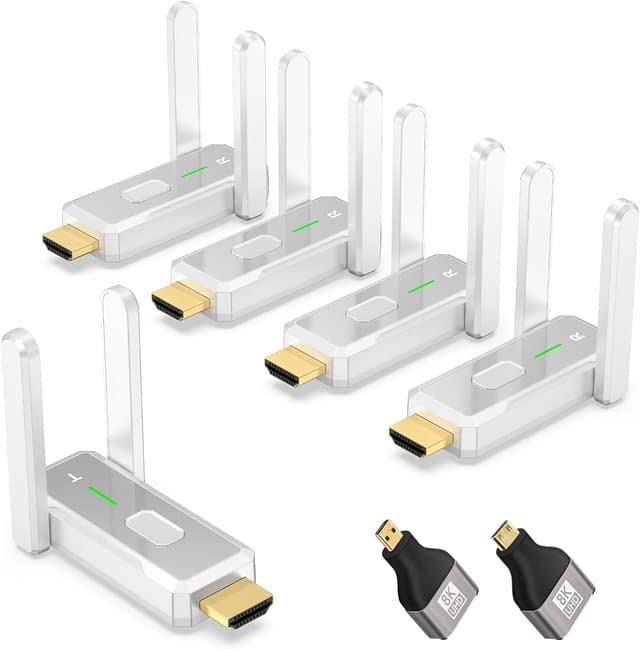 Detalle de Wireless HDMI Transmitter and 4 Receivers Kit (2.4G/5G, Plug & Play) — 500 ft/150 m, 1080P