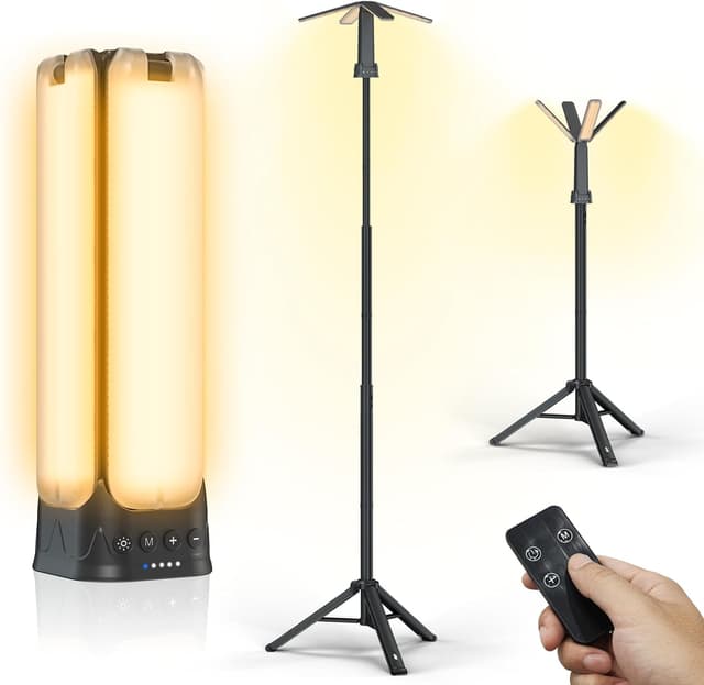 Detalle de Campinglampe 6000 LM, 14.000 mAh, 1,8 m Ständer 🔦