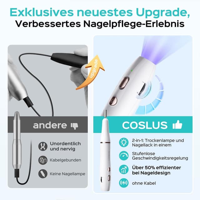 Thumbnail 2 de COSLUS Nagelfräser kabellos 2-in-1