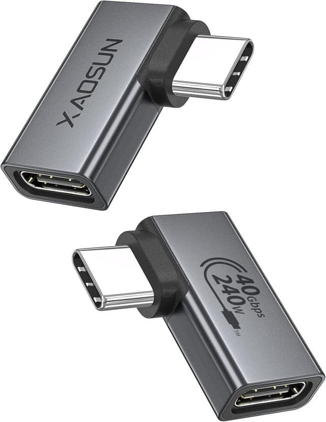 Detalle de USB C Winkeladapter 90 Grad, 2 Stück