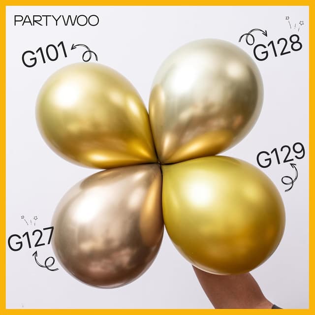 Thumbnail 5 de PartyWoo Gold Balloon Arch Kit 140pcs