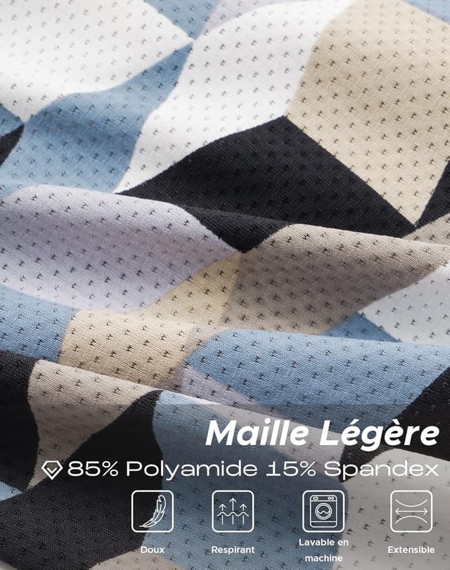 Detalle 2 de INNERSY Boxer Long Homme anti-frottement en maille respirante (lot de 3)