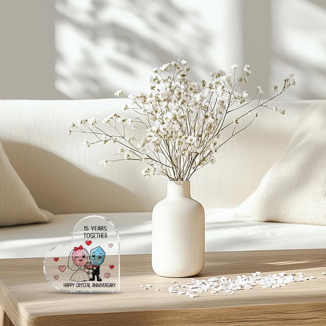 Thumbnail 5 de 15th Wedding Anniversary Plaque Keepsake