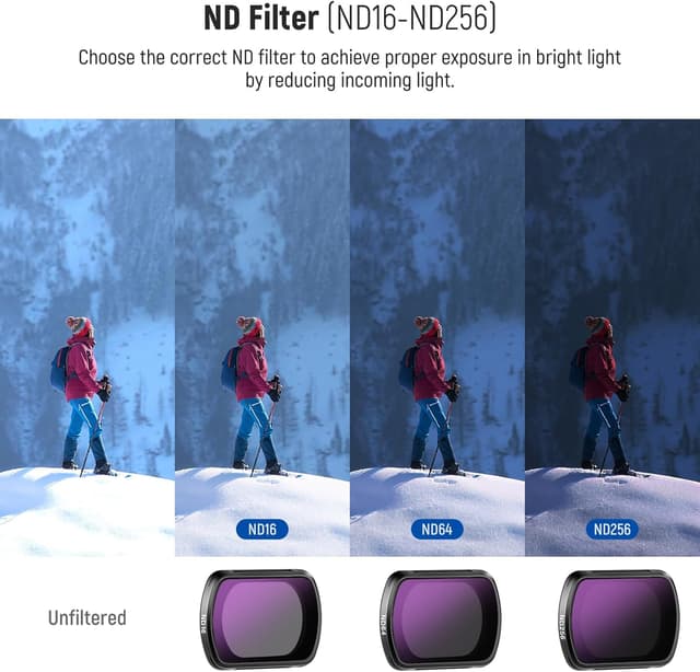 Detalle de NEEWER Osmo Pocket 3 ND filter set